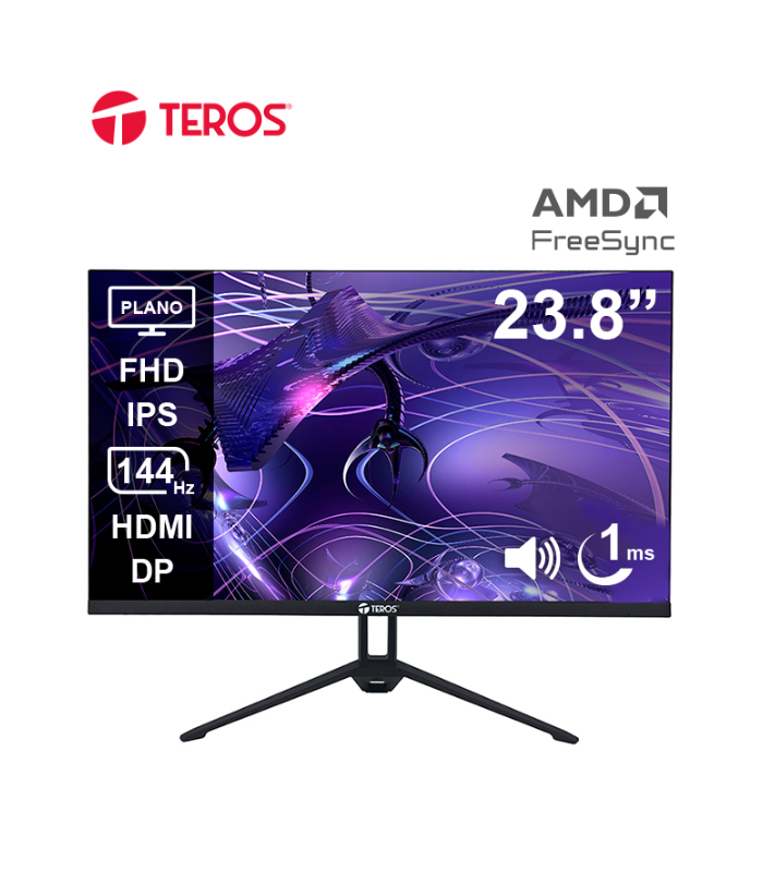 MONITOR TEROS TE-2417S 24" FHD, 144HZ, 1MS, IPS, Speakers