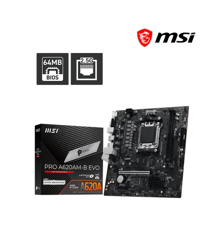 PLACA MSI A620AM-B EVO2, DDR5, SOCKET AM5
