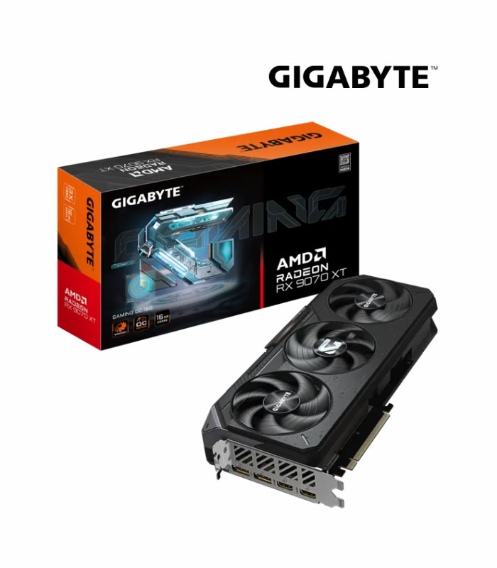 TARJETA DE VIDEO GIGABYTE RX9070 XT 16GB GAMING OC 3 VENTILADORES