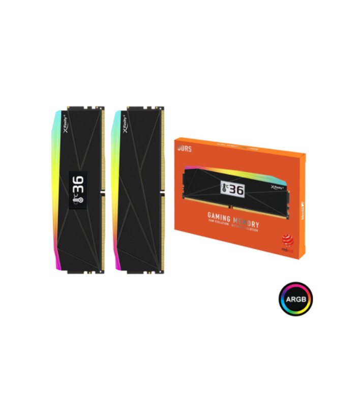 MEMORIA RAM V-COLOR MANTA XFINITY OLED RGB BLACK 32GB (16x2) DDR5 6000MT/s CL30 AMD EXPO