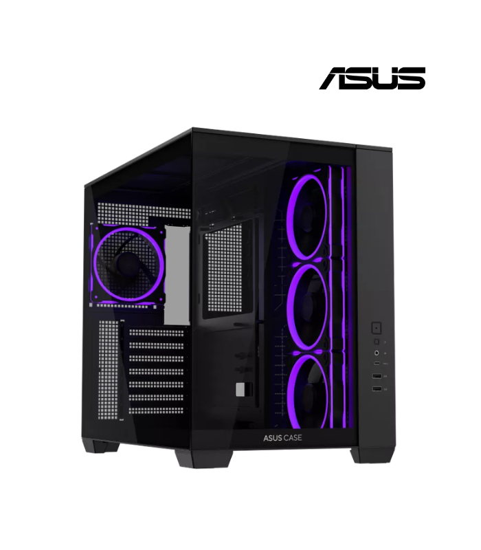 CASE GAMER ASUS A32 PLUS, ARGB, S/F, VIDRIO TEMPLADO, MID TOWER BLACK
