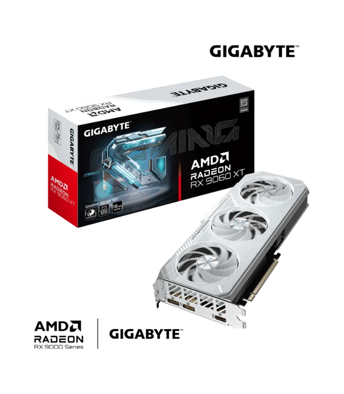 TARJETA DE VIDEO GIGABYTE RX 9060 XT 16GB GAMING OC ICE 3FAN