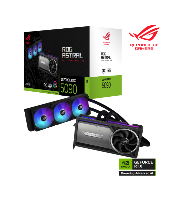 TARJETA DE VIDEO ASUS RTX 5090 32GB ROG ASTRAL LC OC EDITION GDDR7 512BITS
