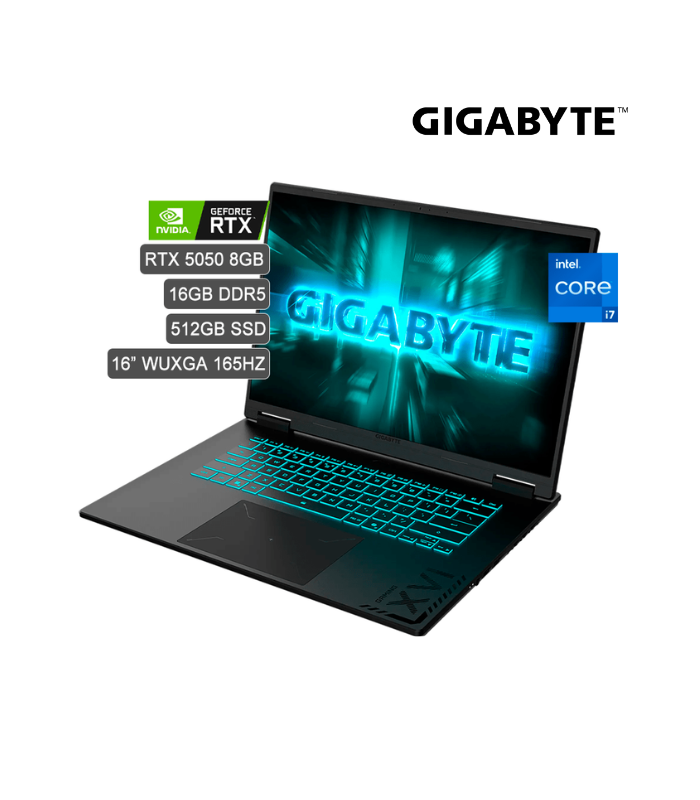 LAPTOP GAMER GIGABYTE A16 GA6H, Intel Core i7 i7-13620h, 16gb DDR5, SSD 512GB, RTX 5050 8GB