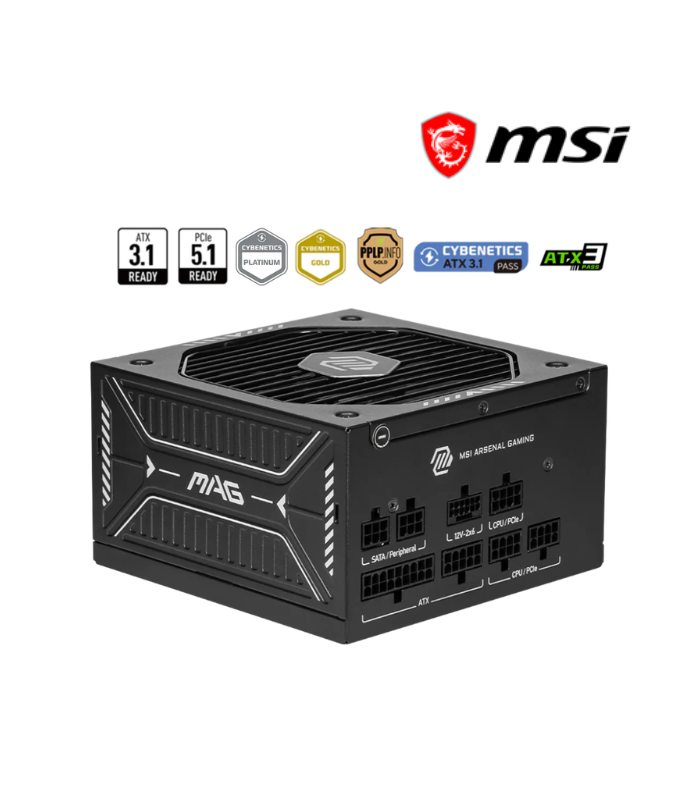 FUENTE DE PODER MSI MAG A750GLS 750W 80+ GOLD FULL MODULAR