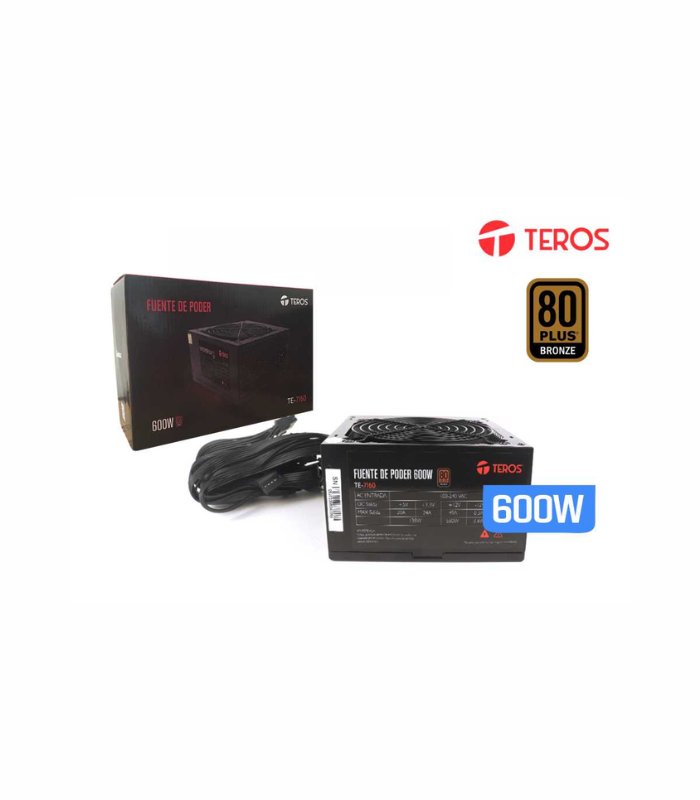 FUENTE DE PODER TEROS TE-7160, 600W CERTIFICACION BRONZE