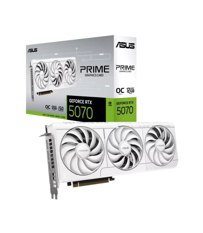 GRAFICA ASUS PRIME GEFORCE RTX 5070 12GB GDDR7 x3FAN WHITE