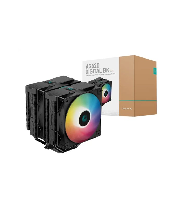 REFRIGERACION DE AIRE DEEPCOOL AG620 DIGITAL BLACK, ARGB